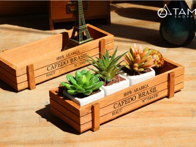 Khay gỗ chữ nhật để bàn CAFEDO nhỏ số 01